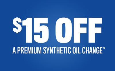 $15 OFF A Premium Synthetic Oil Change*