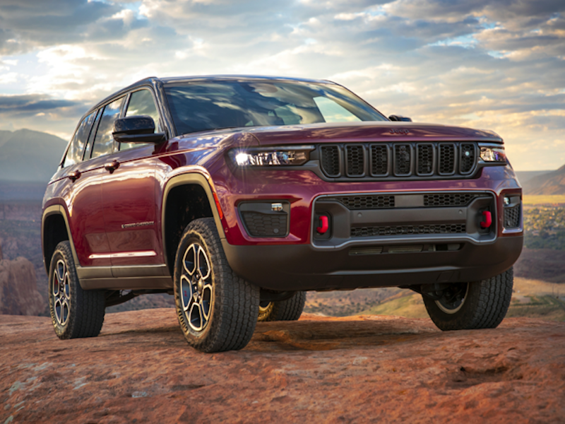 The 2024 Jeep Grand Cherokee on a dirt road