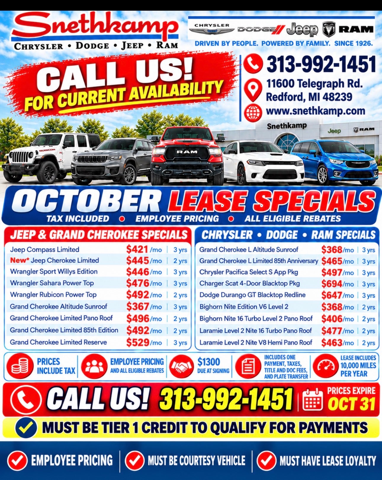 Manager's Specials